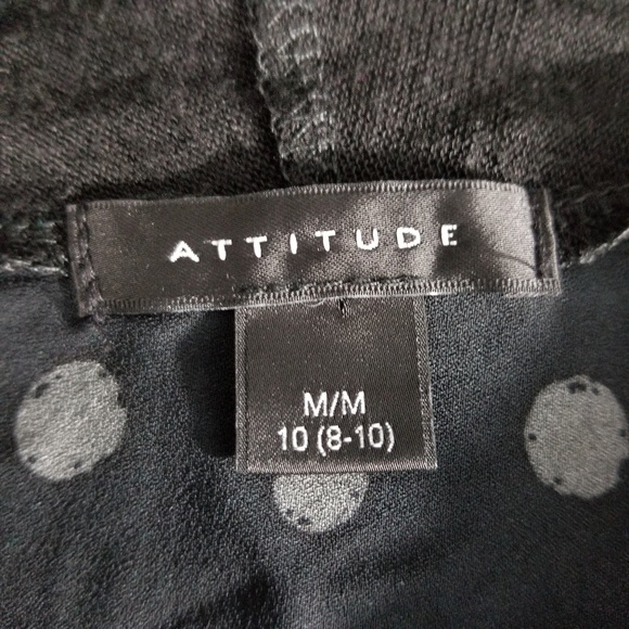 ATTITUDE | sheer stripe & polka-dot cardigan - Picture 4 of 6